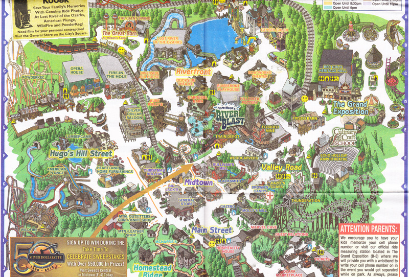 Silver Dollar City map