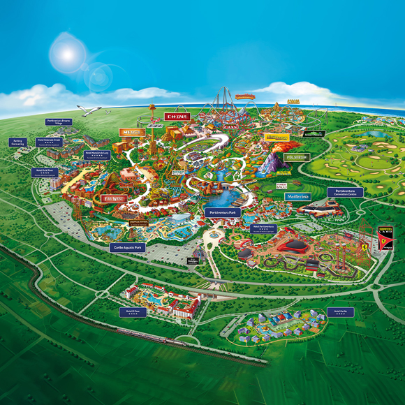 Ferrari Land map