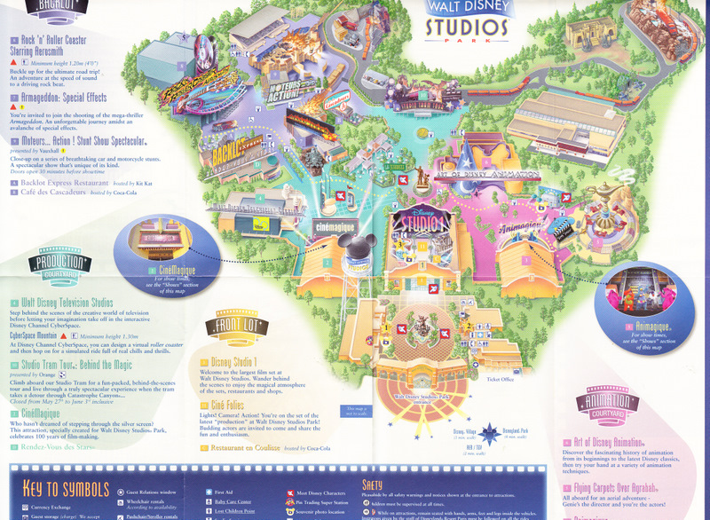 Walt Disney Studios Park map
